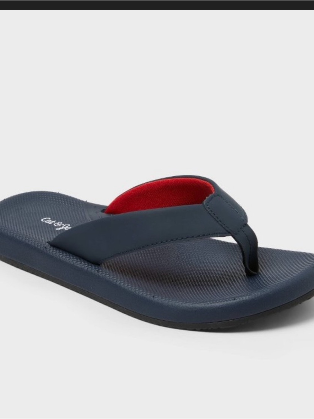 Cat & Jack Navy and Red Boys' Flip Flops